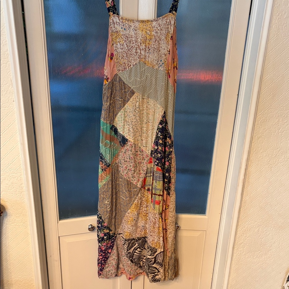 Multi-Color Patchwork Maxi Dress